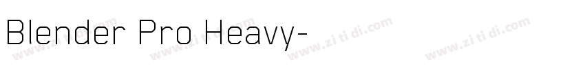 Blender Pro Heavy字体转换 Blender Pro Heavy字体转换